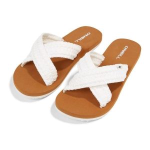 ONeill Klapki O'Neill Ditsy Bloom Slides 92800613214 białe. Białe klapki bez wzorów, z bawełny, bez obcasa. Za 288,12 zł.
