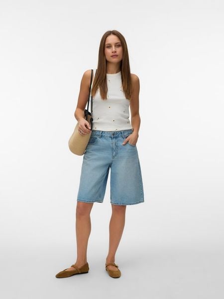 Vero Moda Top w kolorze białym rozmiar: XL. Białe topy Vero Moda, xl, bez wzorów, bez kołnierzyka, bez ramiączek. Za 56,79 zł.