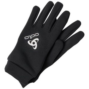 Rękawiczki zimowe multifunkcyjne dla dorosłych Odlo STRETCHFLEECE LINER E. Czarne rękawiczki ODLO, na zimę, bez wzorów. Za 139,99 zł.