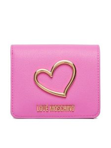 LOVE MOSCHINO Portfel JC5506PP1OLQ0604 Różowy. Czerwone portfele LOVE MOSCHINO, bez wzorów, ze skóry. Za 399,99 zł.