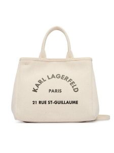 KARL LAGERFELD Torebka B2W50003 Beżowy. Brązowe kuferki KARL LAGERFELD, bez wzorów, z materiału, bez dodatków. Za 429,99 zł.