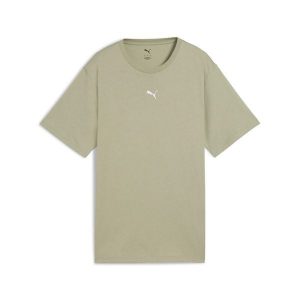 Damska koszulka o luźnym kroju ESS PUMA Lux Army Green. Zielone bluzki Puma, bez wzorów, sportowe, bez kołnierzyka, bez ramiączek. Za 99,00 zł.