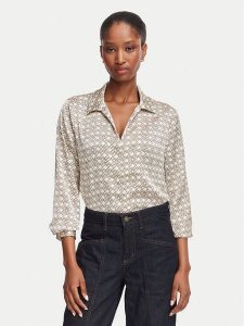 Guess Koszula W6YH23 W2946 Beżowy jasny Regular Fit. Brązowe koszule Guess, s, z aplikacjami, z syntetyku, bez kołnierzyka, bez ramiączek. Za 344,99 zł.