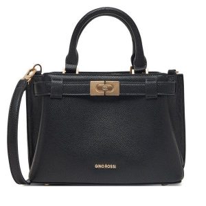 Torebka GINO ROSSI. Czarne torebki klasyczne Gino Rossi, bez wzorów, bez dodatków. Za 229,99 zł.