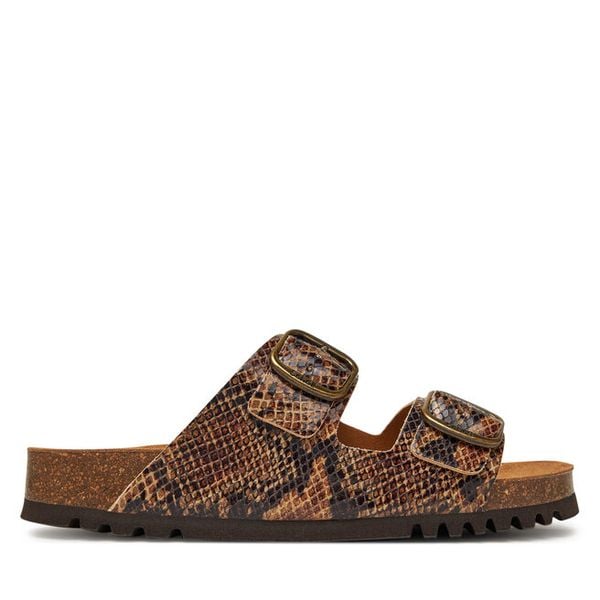 Klapki Scholl. Brązowe klapki Scholl, bez wzorów, bez obcasa. Za 289,99 zł.