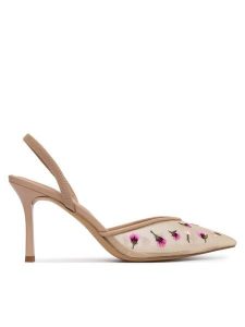 Aldo Szpilki Carollina 14296304 Beżowy. Brązowe szpilki ALDO, bez wzorów, z materiału, bez obcasa. Za 459,99 zł.