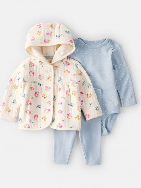 Carter's 3-częściowy zestaw w kolorze błękitno-kremowym rozmiar: 86. Brązowe kardigany Carter's. Za 83,22 zł.