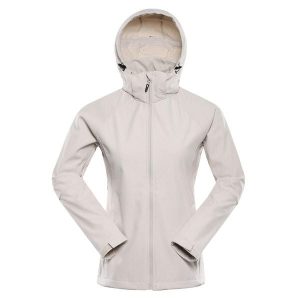 Kurtka damska softshell Alpine Pro Hoora. Brązowe kurtki Alpine Pro, bez wzorów, z softshellu, bez kaptura. W wyprzedaży za 379,00 zł.