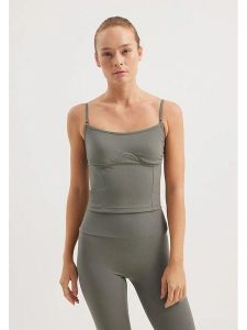 Rethinkit Top funkcyjny "True to body" w kolorze zielonym rozmiar: L. Zielone topy Rethinkit, l, bez wzorów, z materiału, bez kołnierzyka, bez ramiączek. Za 136,13 zł.