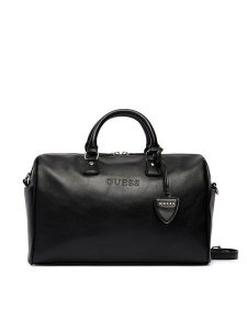 Guess Torebka V6BZ06 W4595 Czarny. Czarne kuferki Guess, z aplikacjami, ze skóry, bez dodatków. Za 434,99 zł.