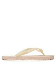 Calvin Klein Jeans Japonki Beach Sandal Transparent Tpu YW0YW01829 Różowy. Czerwone klapki Calvin Klein Jeans, bez wzorów, z jeansu, bez obcasa. Za 89,99 zł.