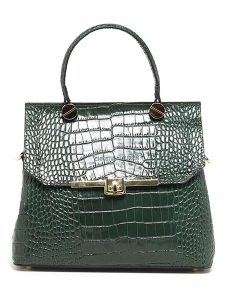 Christian Laurier Skórzana torebka "Emy" w kolorze zielonym - 27 x 19 x 12 cm rozmiar: onesize. Zielone torebki klasyczne Christian Laurier, bez wzorów, z materiału, przez ramię, bez dodatków. Za 239,99 zł.