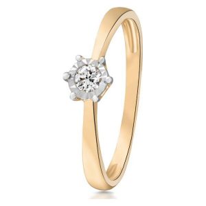 Wyjątkowy Pierścionek - , Brylant 0,10ct. Pierścionki marki W.KRUK. Za 1 790,00 zł.