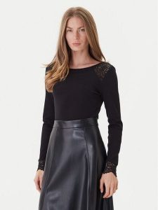 Morgan Body 251-TDENTY Czarny Slim Fit. Czarne body i gorsety Morgan, bez wzorów, z wiskozy. Za 179,99 zł.