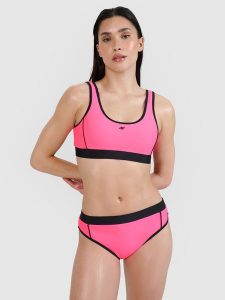 4F Góra od bikini damska - różowa S. Czerwone bikini 4f, bez wzorów, z elastanu. W wyprzedaży za 59,99 zł.