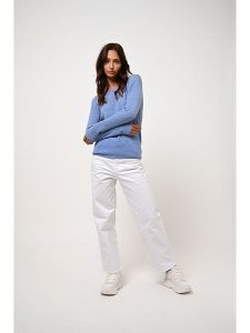AUTHENTIC CASHMERE Kaszmirowy sweter "Epéna" w kolorze błękitnym rozmiar: L. Niebieskie swetry oversize AUTHENTIC CASHMERE, l, bez wzorów, z kaszmiru, bez ramiączek. Za 264,15 zł.