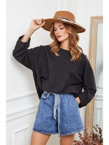 Joséfine Koszulka "Paladium" w kolorze czarnym rozmiar: M. Czarne bluzki Joséfine, m, bez wzorów, z bawełny, bez kołnierzyka, bez ramiączek. Za 135,45 zł.