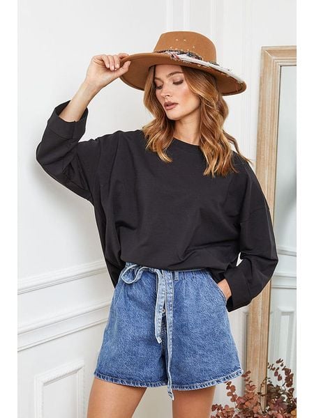 Joséfine Koszulka "Paladium" w kolorze czarnym rozmiar: L. Czarne bluzki Joséfine, l, bez wzorów, z bawełny, bez kołnierzyka, bez ramiączek. Za 139,54 zł.