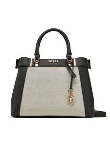 Guess Torebka HWAG96 33060 Beżowy. Brązowe kuferki Guess, z aplikacjami, z materiału, bez dodatków. Za 509,99 zł.