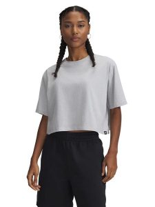 Under Armour Koszulka w kolorze szarym rozmiar: S. Szare bluzki Under Armour, s, bez wzorów, bez kołnierzyka, bez ramiączek. Za 57,06 zł.