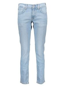 Pepe Jeans Dżinsy - Slim fit - w kolorze granatowym rozmiar: W34/L34. Niebieskie jeansy Pepe Jeans, z aplikacjami, z jeansu. Za 162,49 zł.