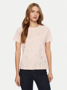 Guess T-Shirt V4YI04 I3Z14 Różowy Regular Fit. Czerwone t-shirty Guess, xs, z aplikacjami, z bawełny, bez kołnierzyka, bez ramiączek. Za 119,99 zł.