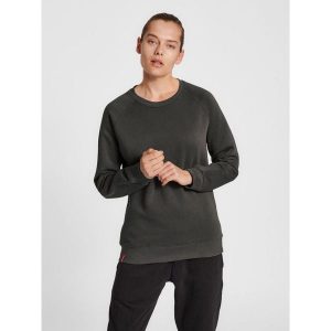 Bluza damska Hummel red Heavy. Czarne bluzy Hummel, xs, bez wzorów, prążkowane, bez kaptura. W wyprzedaży za 168,00 zł.