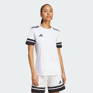 Koszulka Squadra 25. Białe bluzki ADIDAS, xs, bez wzorów, z materiału, sportowe, bez kołnierzyka, bez ramiączek. Za 99,95 zł.