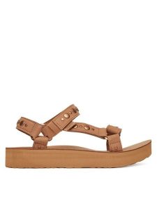 Teva Sandały Midform Universal Studded 1164650 Brązowy. Brązowe sandały Teva, bez wzorów, z nubiku, bez obcasa, na płaskiej podeszwie, bez zapięcia. Za 359,99 zł.