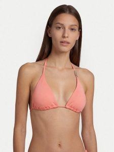 Guess Góra od bikini E6GJ30 MC040 Różowy. Czerwone bikini Guess, z aplikacjami, z syntetyku. Za 269,99 zł.