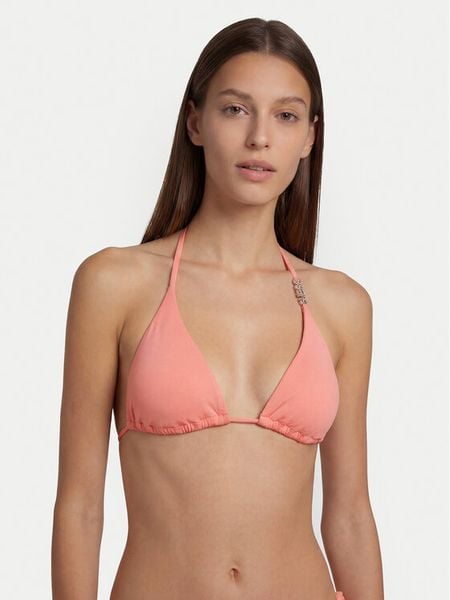 Guess Góra od bikini E6GJ30 MC040 Różowy. Czerwone bikini Guess, z aplikacjami, z syntetyku. Za 269,99 zł.