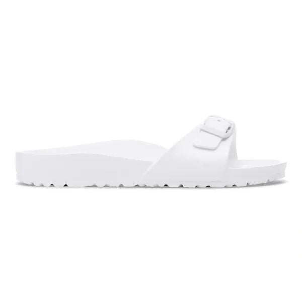 BIRKENSTOCK Madrid EVA White Klapki damskie. Białe klapki Birkenstock, bez wzorów, z materiału, bez obcasa. Za 167,99 zł.