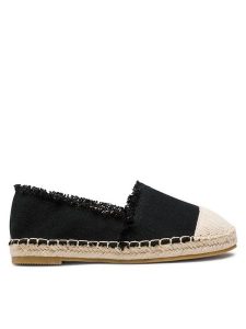 DeeZee Espadryle WSS990-196 Czarny. Czarne espadryle DeeZee, bez wzorów, z materiału, bez obcasa. Za 89,99 zł.