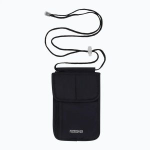 Saszetka American Tourister Rfid Security Neck. Czarne nerki i saszetki AMERICAN TOURISTER, bez wzorów, z poliamidu. Za 39,99 zł.