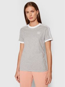 Adidas T-Shirt adicolor Classics 3-Stripes H33576 Szary Standard Fit. Szare t-shirty ADIDAS, bez wzorów, z bawełny, bez kołnierzyka, bez ramiączek. Za 99,99 zł.
