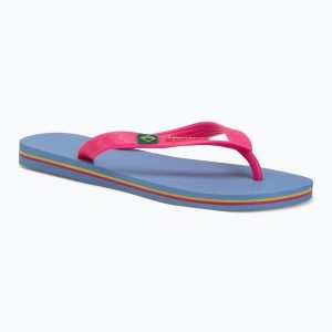 Japonki damskie Ipanema Clas Brasil II. Czerwone klapki Ipanema, bez wzorów, z materiału, bez obcasa. Za 62,99 zł.