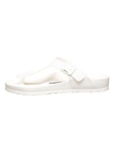Birkenstock Japonki "Gizeh" w kolorze białym rozmiar: 39. Białe klapki Birkenstock, bez wzorów, z otwartym noskiem, bez obcasa. Za 172,45 zł.