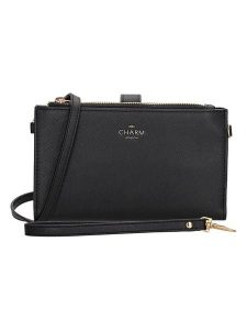Charm Portfel "Birmingham" w kolorze czarnym - 18,5 x 12 x 3 cm rozmiar: onesize. Czarne portfele Charm, bez wzorów, z materiału. Za 115,24 zł.