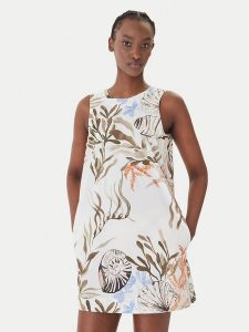 Marella Sukienka codzienna Sultano 2613221322 Biały Regular Fit. Białe sukienki Marella, na co dzień, bez wzorów, z bawełny, bez kołnierzyka, bez ramiączek, proste. Za 688,99 zł.
