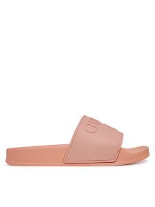 Guess Klapki E5GZ07BB00F Pomarańczowy. Brązowe klapki Guess, z aplikacjami, z tworzywa sztucznego, bez obcasa. Za 119,99 zł.