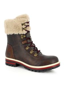 Kimberfeel Botki zimowe "Thea" w kolorze ciemnobrązowym rozmiar: 37. Brązowe botki Kimberfeel, na zimę, bez wzorów, z materiału, bez obcasa, bez zapięcia. Za 339,99 zł.