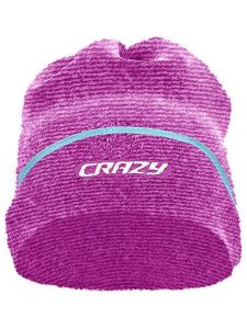 Crazy Czapka beanie "Link" w kolorze fioletowym rozmiar: onesize. Różowe czapki Crazy, bez wzorów, z materiału. Za 109,78 zł.