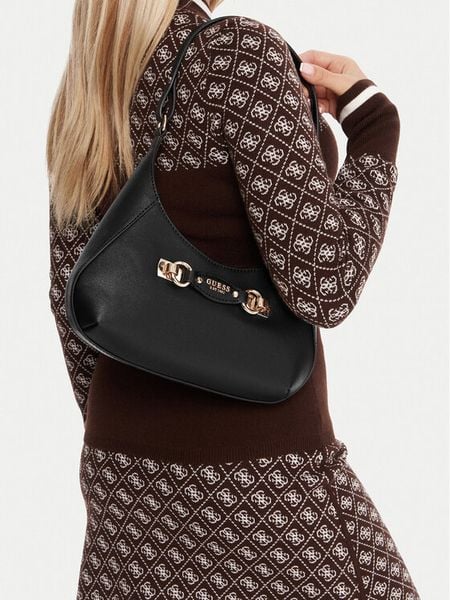 Guess Torebka Mimina HWBG80 15180 Czarny. Czarne torebki klasyczne Guess, z aplikacjami, ze skóry, bez dodatków. Za 329,99 zł.