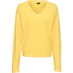 Sweter dzianinowy oversize. Niebieskie swetry klasyczne bonprix, z dzianiny, bez kołnierzyka. Za 99,99 zł.