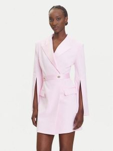 Imperial Sukienka koktajlowa ADAZJAWC Różowy Regular Fit. Czerwone kombinezony Imperial, xs, bez wzorów, z syntetyku, wizytowe, bez kołnierzyka, bez ramiączek. Za 459,99 zł.