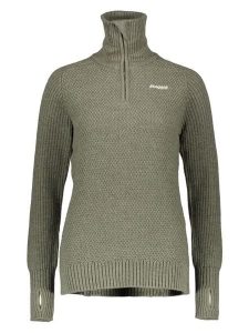 Bergans Wełniany sweter "Ulriken" w kolorze khaki rozmiar: M. Brązowe swetry oversize Bergans, m, bez wzorów, z wełny, bez ramiączek. Za 336,61 zł.