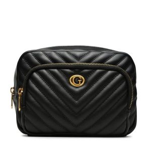 Kosmetyczka Guess. Czarne kosmetyczki Guess, z aplikacjami. Za 169,99 zł.