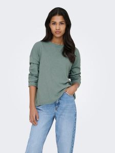 ONLY Sweter w kolorze zielonym rozmiar: L. Zielone swetry oversize ONLY, l, bez wzorów, z materiału, bez ramiączek. Za 69,99 zł.