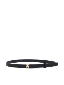 Tommy Hilfiger Pasek Th Logo 1.5 AW0AW18275 Czarny. Czarne paski TOMMY HILFIGER, bez wzorów, ze skóry. Za 209,99 zł.