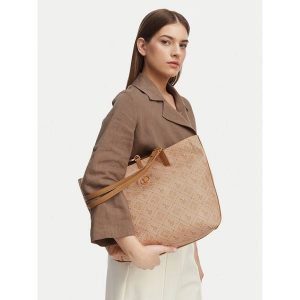 Torebka U.S. Polo Assn. Brązowe shopper bag U.S. Polo Assn., bez wzorów, bez dodatków. Za 149,99 zł.